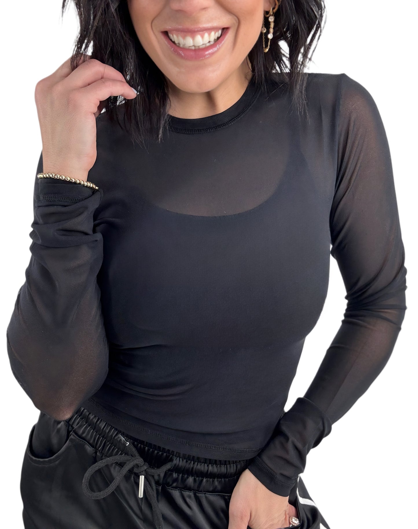 Sleek Mesh in Black- under tank not included
