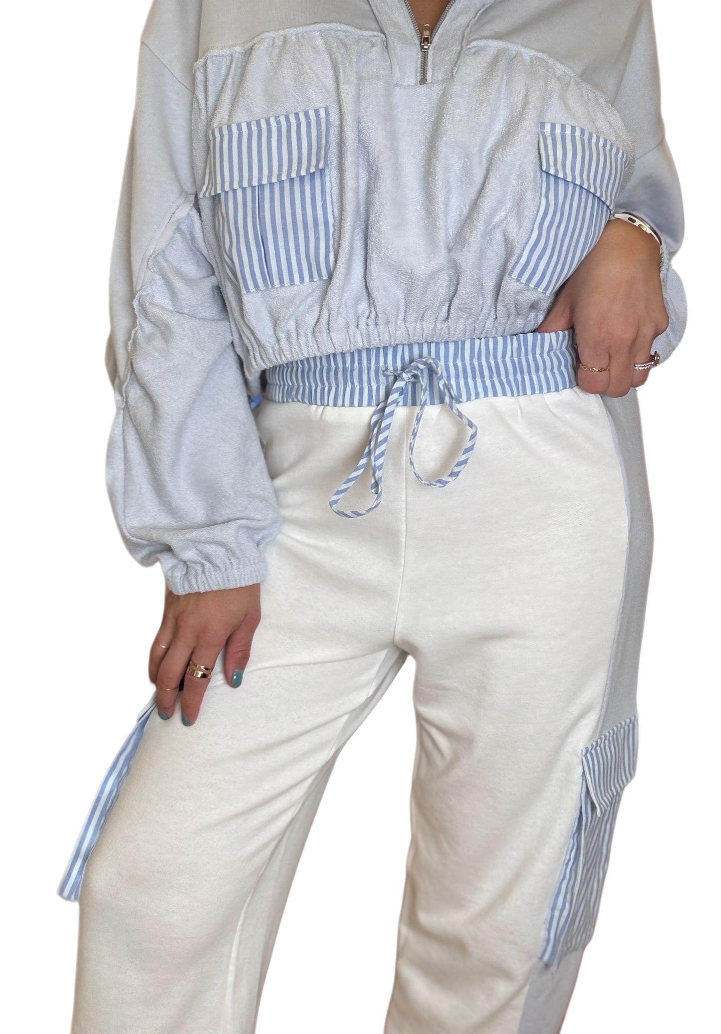 Striped Terry Jogger