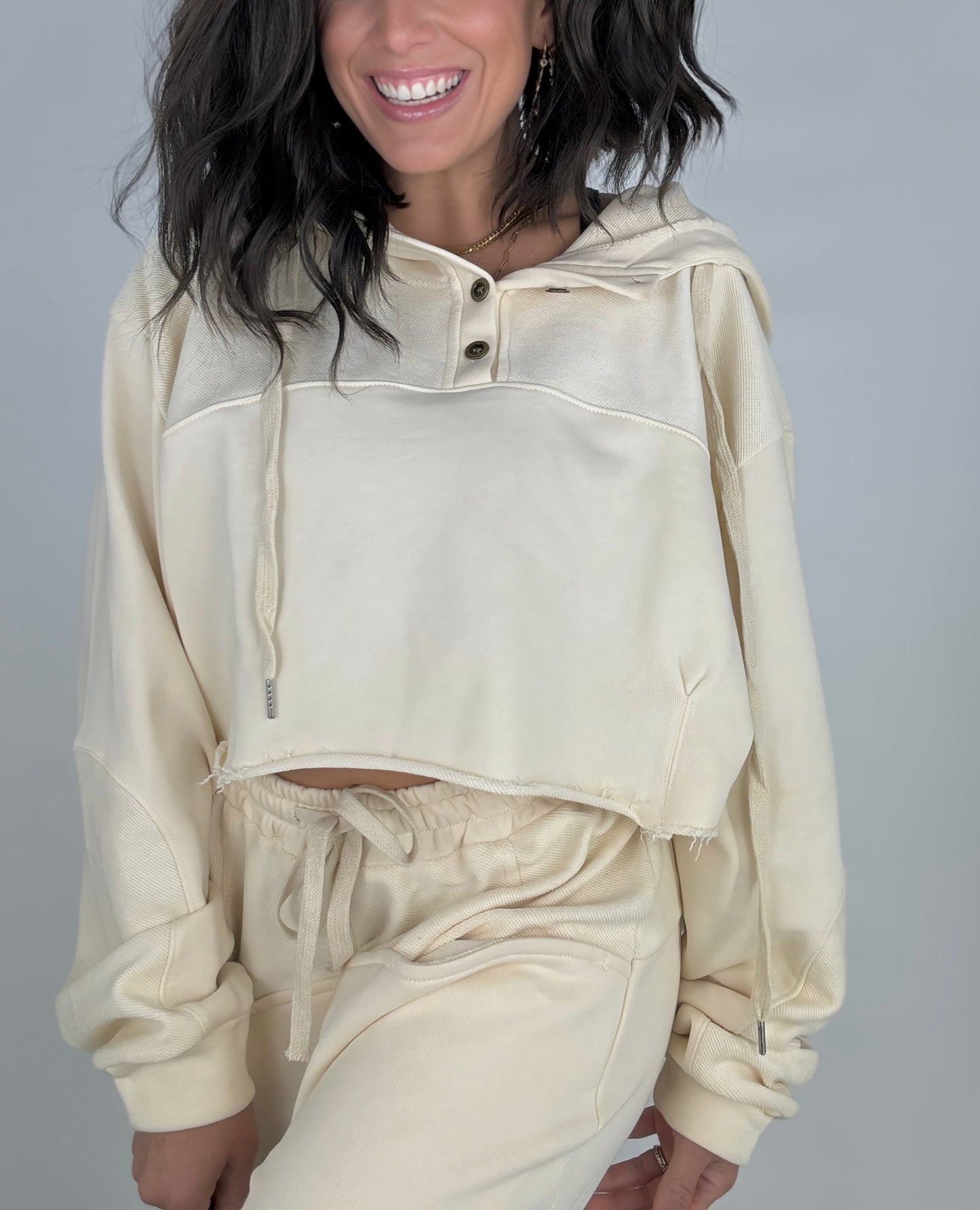 Girls Night Ivory Hoodie Only-pants sold separate