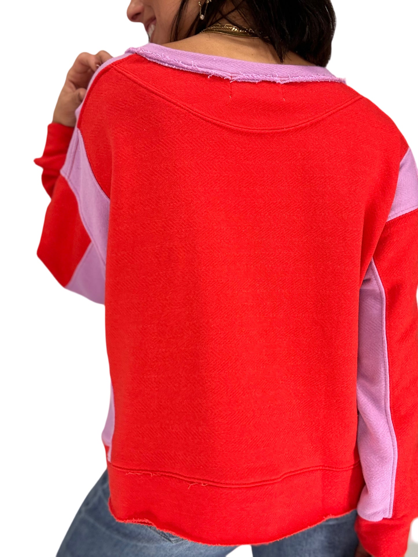 Standout Color Block Crewneck