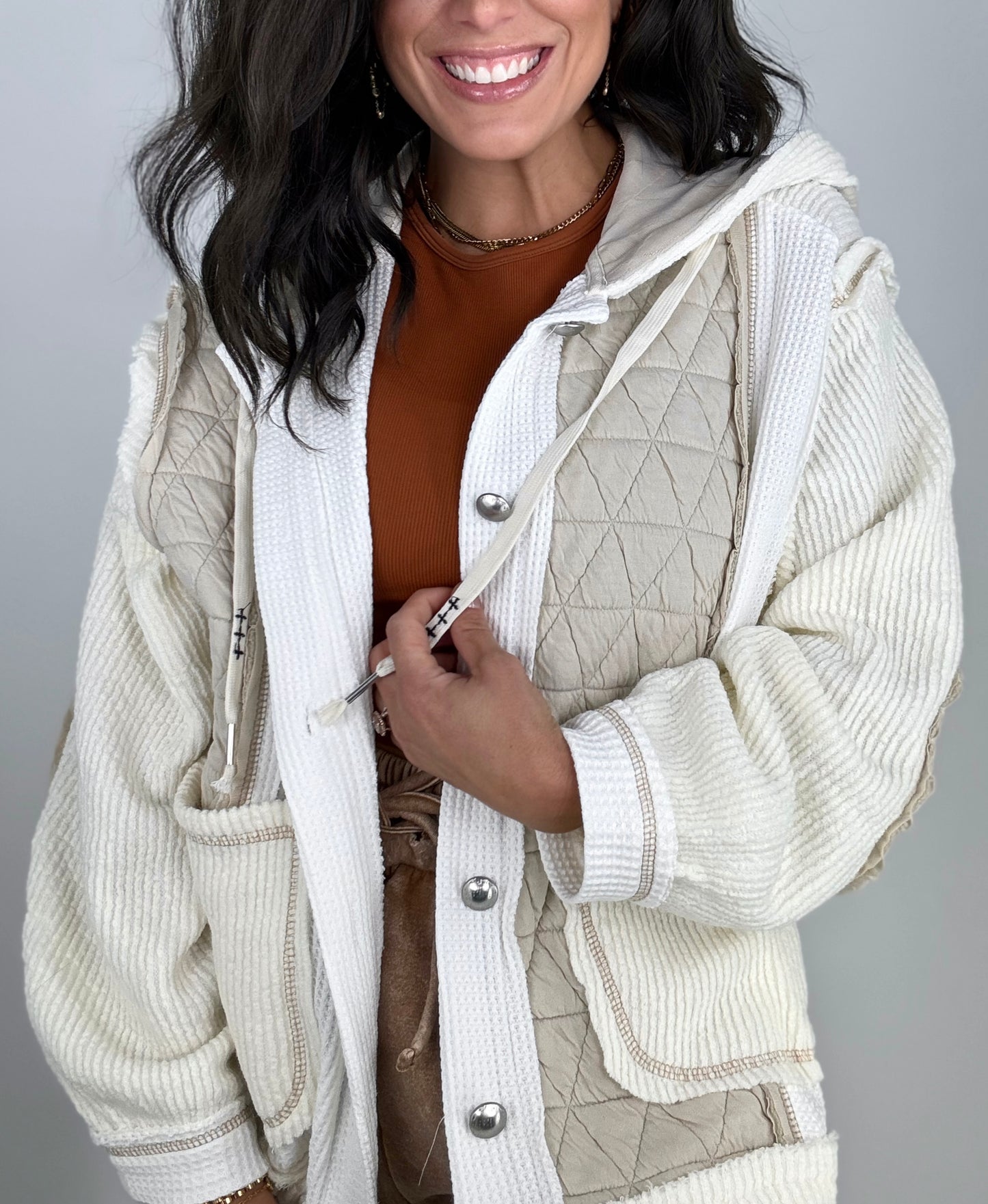 Cuddle Up Jacket in Cream/Beige
