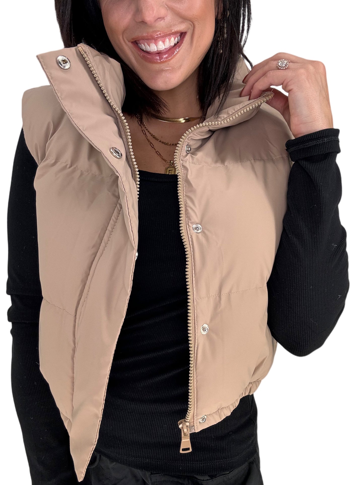 Mocha Puffer Vest