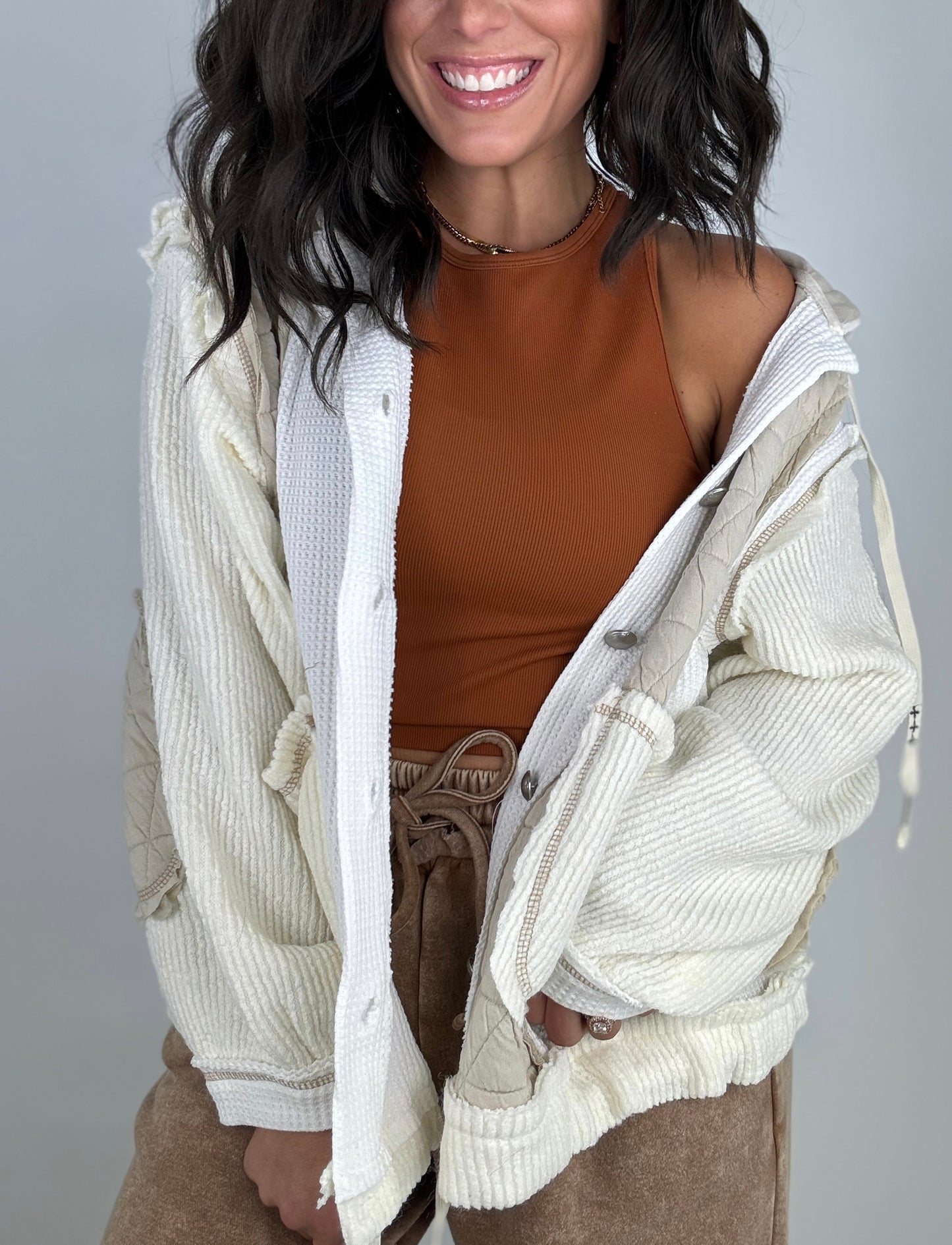 Cuddle Up Jacket in Cream/Beige