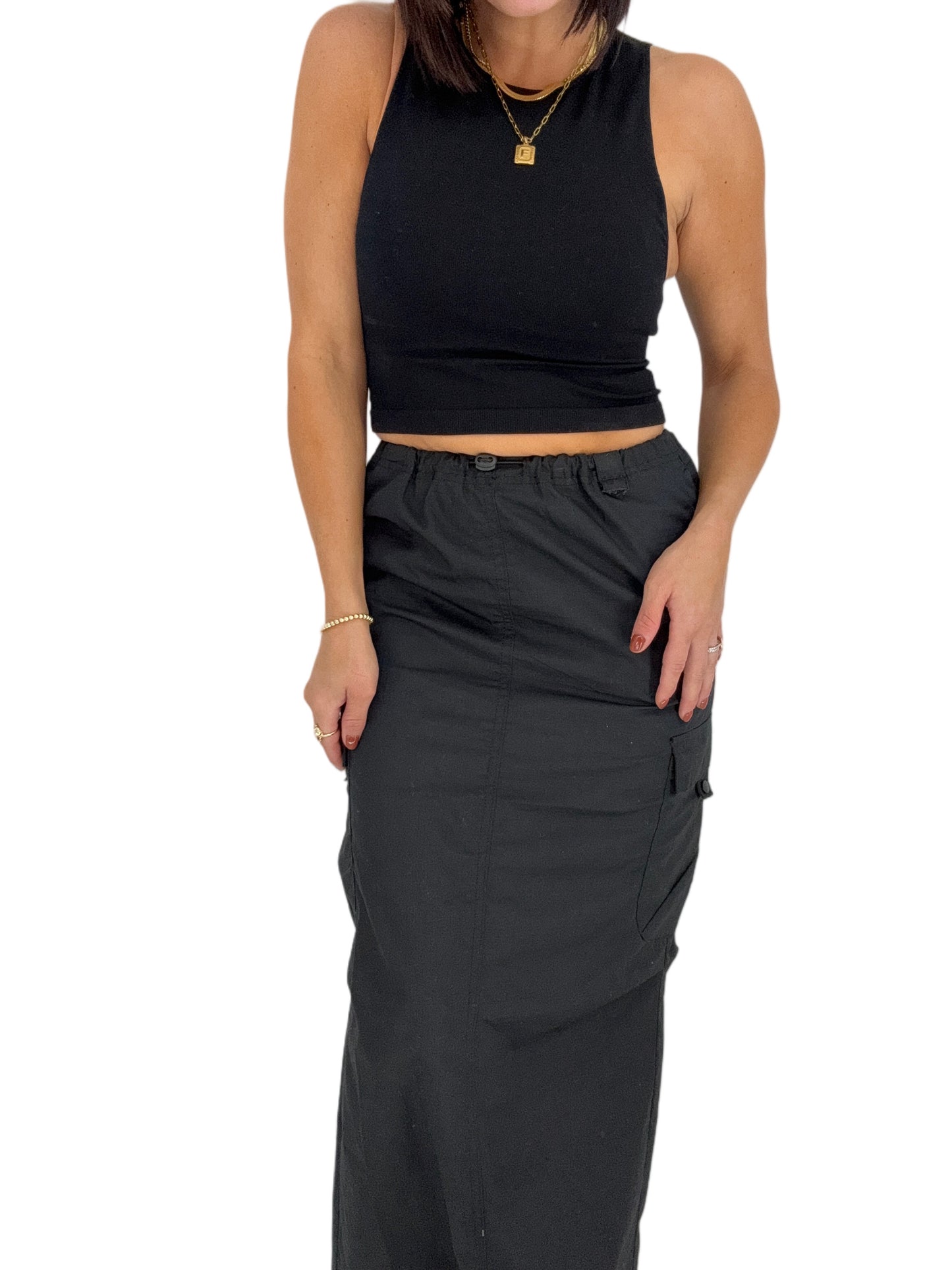 Edgy Chic Maxi Skirt