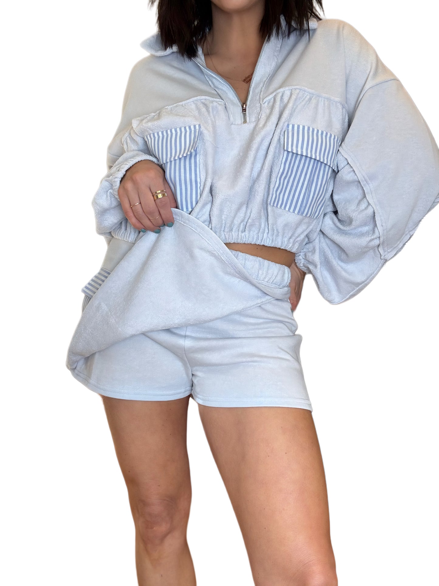 Striped Terry Skort