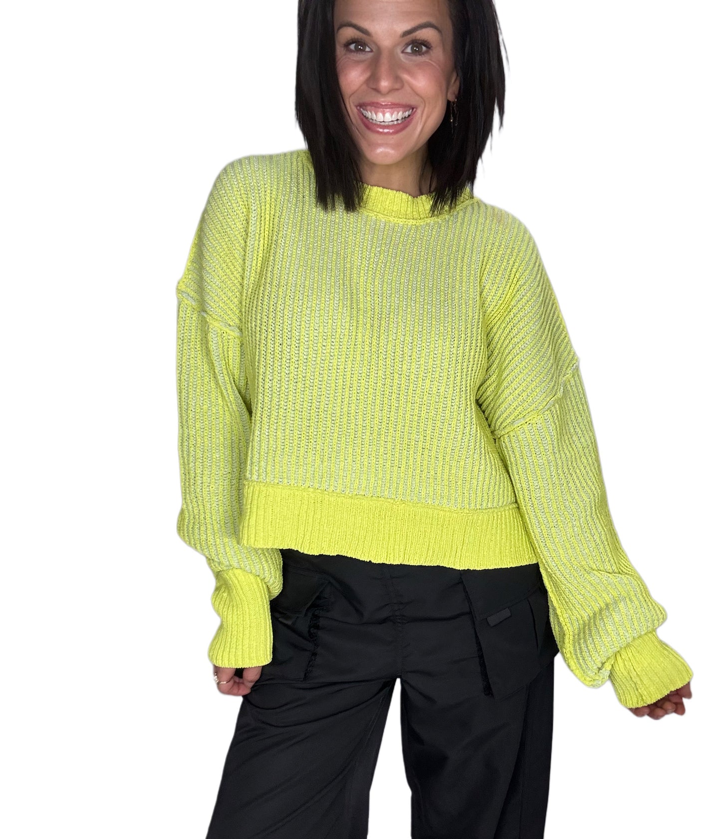 Abstract Sweater in Electric Zest