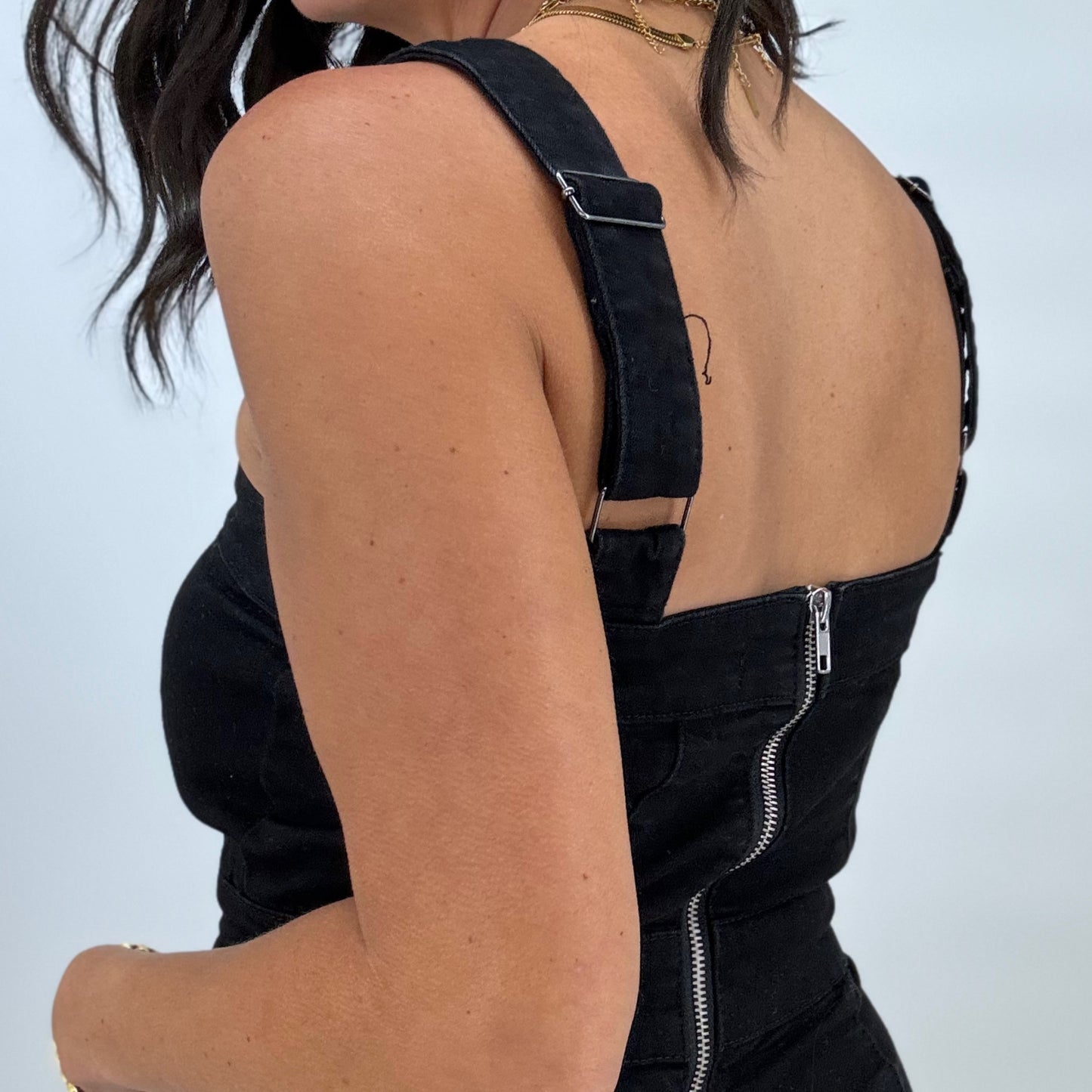 Blackout Denim Romper