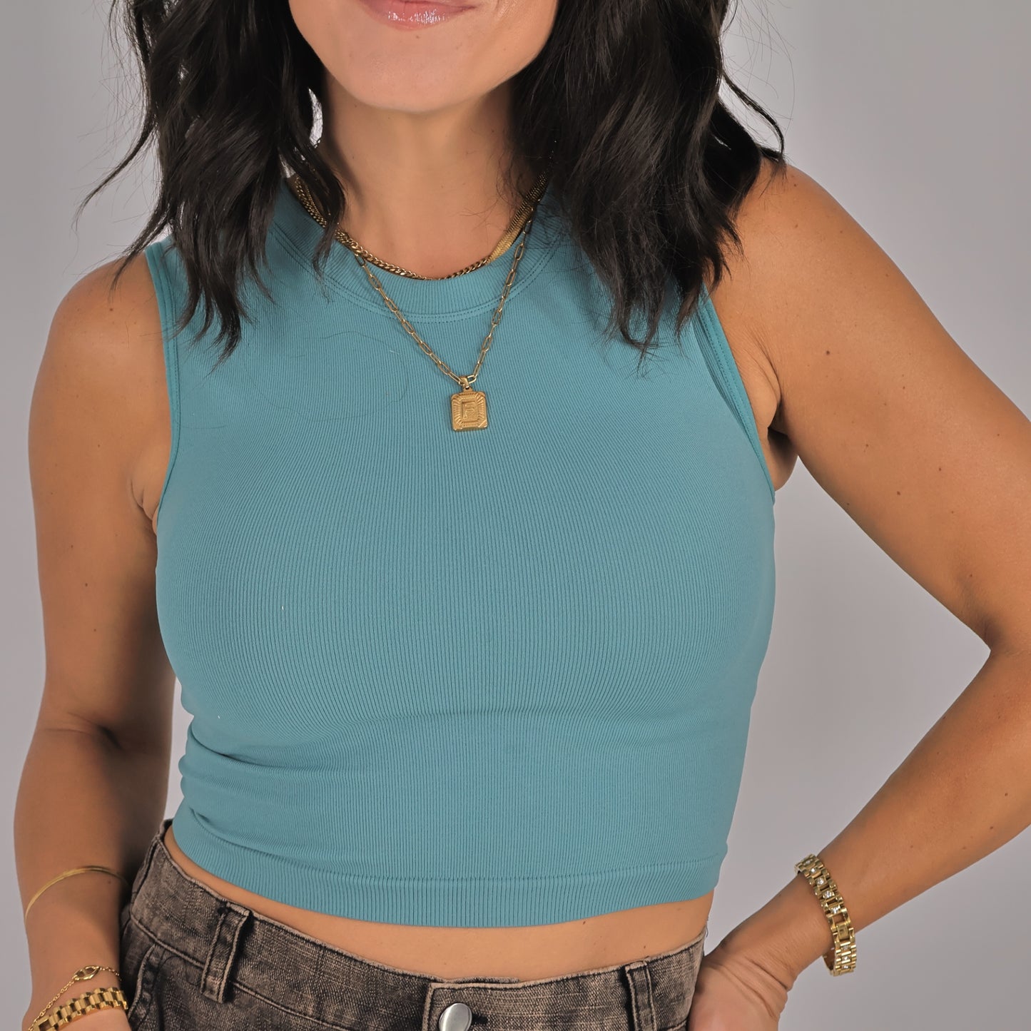 Buttery Soft Teal Tank