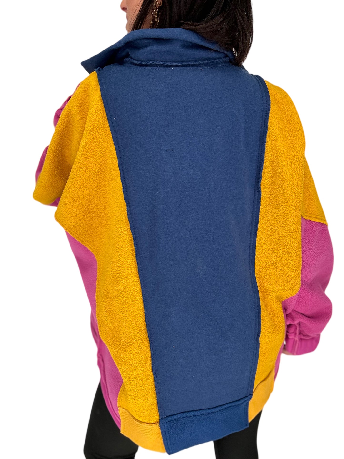 Color Block Fleece Pullover