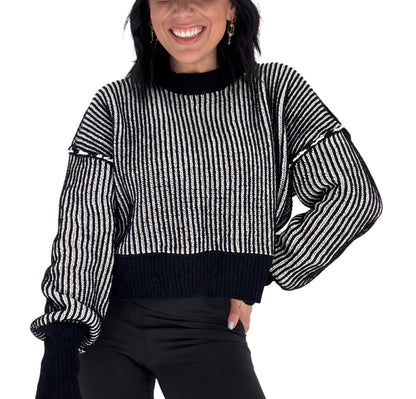 Abstract Striped Sweater