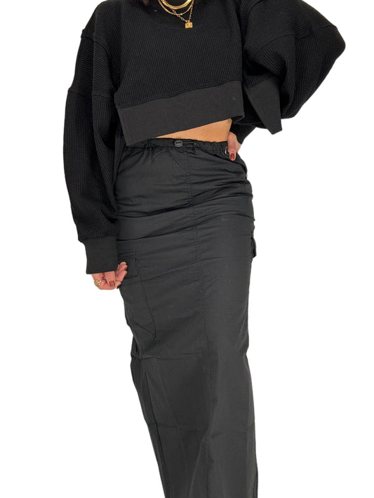 Edgy Chic Maxi Skirt