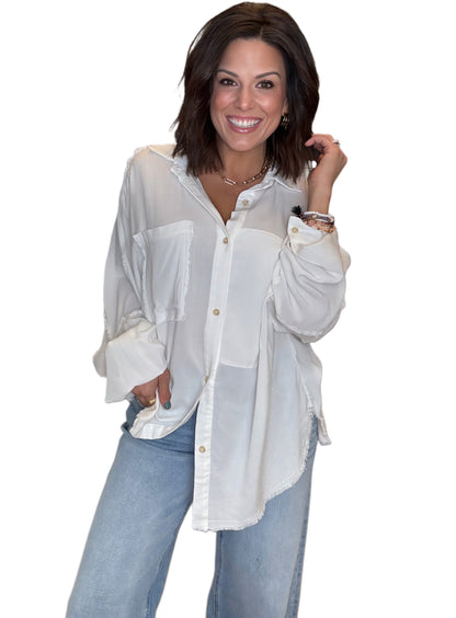 Clearly Classic Button Down Blouse